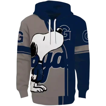 georgetown hoyas playful snoopy blue hoodie best selling