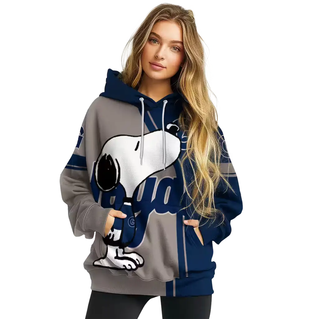 georgetown hoyas playful snoopy blue hoodie high quality georgetown hoyas playful snoopy blue hoodie high quality