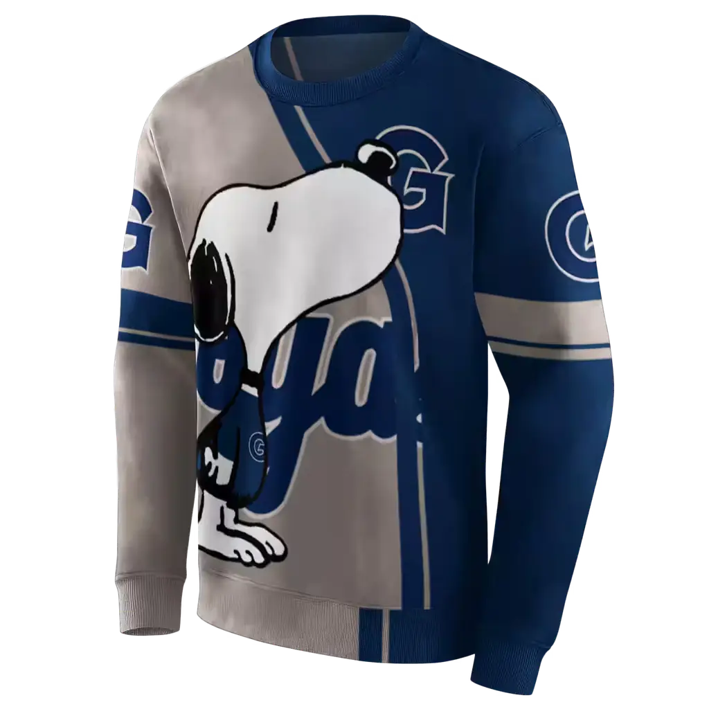 georgetown hoyas playful snoopy blue hoodie new arrival georgetown hoyas playful snoopy blue hoodie new arrival