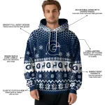 georgetown hoyas reindeer motif blue hoodie best selling
