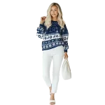georgetown hoyas reindeer motif blue hoodie best selling