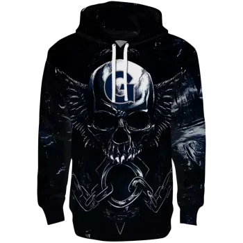 georgetown hoyas skull artwork blue black hoodie best selling