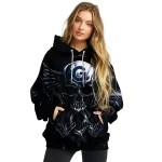 georgetown hoyas skull artwork blue black hoodie best selling