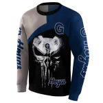georgetown hoyas skull punisher grey black hoodie best selling