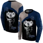 georgetown hoyas skull punisher grey black hoodie best selling