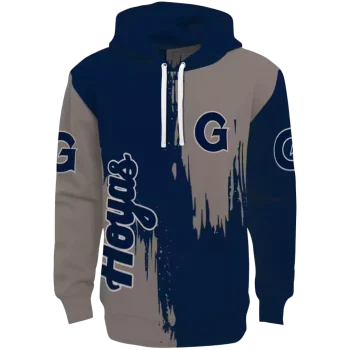 georgetown hoyas splatter effect blue hoodie best selling