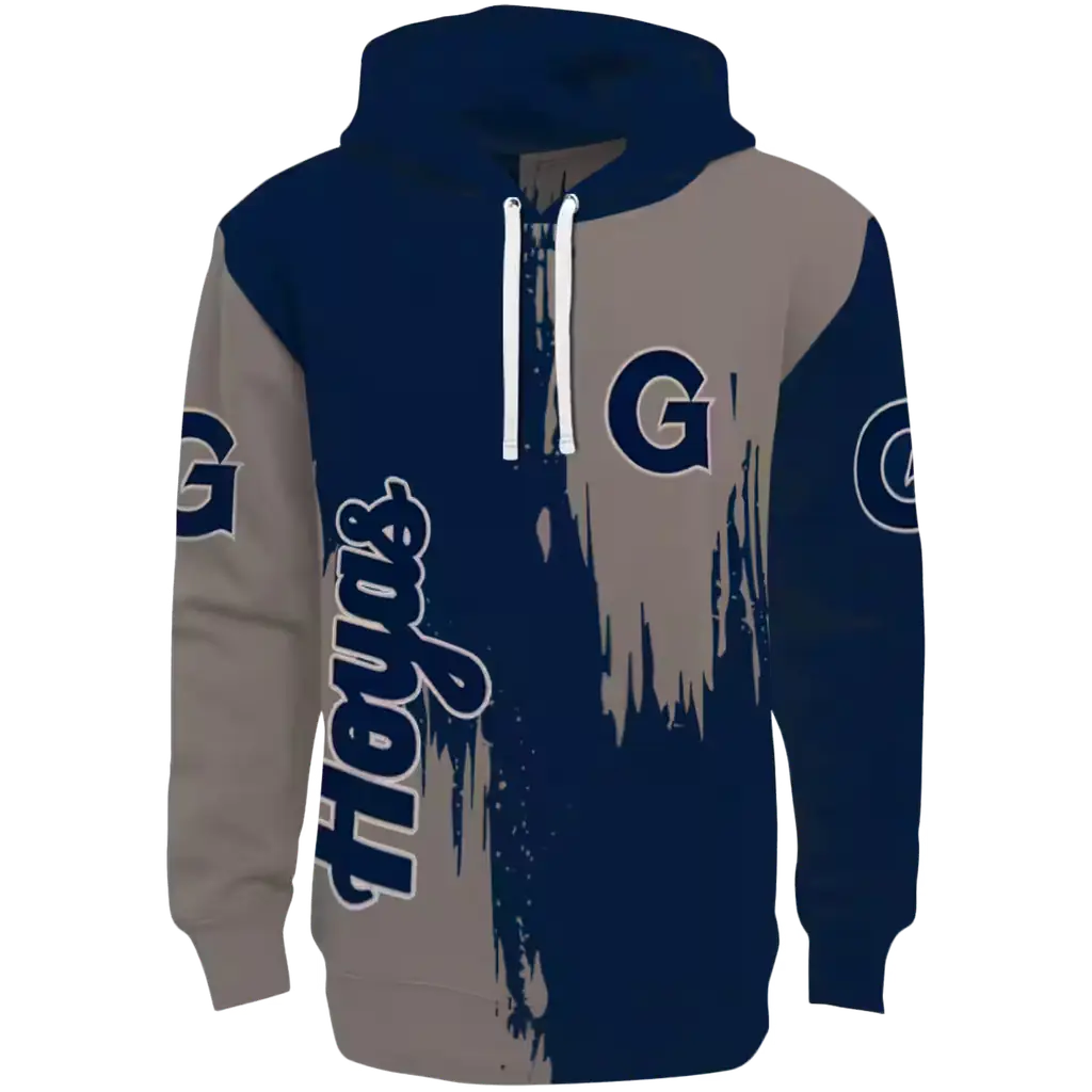 georgetown hoyas splatter effect blue hoodie best selling georgetown hoyas splatter effect blue hoodie best selling