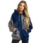 georgetown hoyas splatter effect blue hoodie best selling