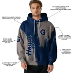 georgetown hoyas splatter effect blue hoodie best selling