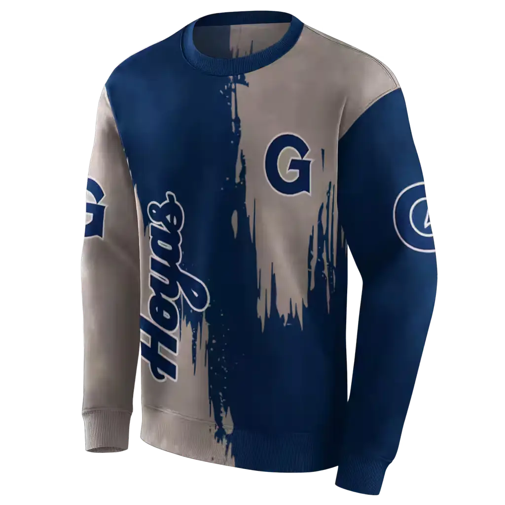 georgetown hoyas splatter effect blue hoodie new arrival georgetown hoyas splatter effect blue hoodie new arrival