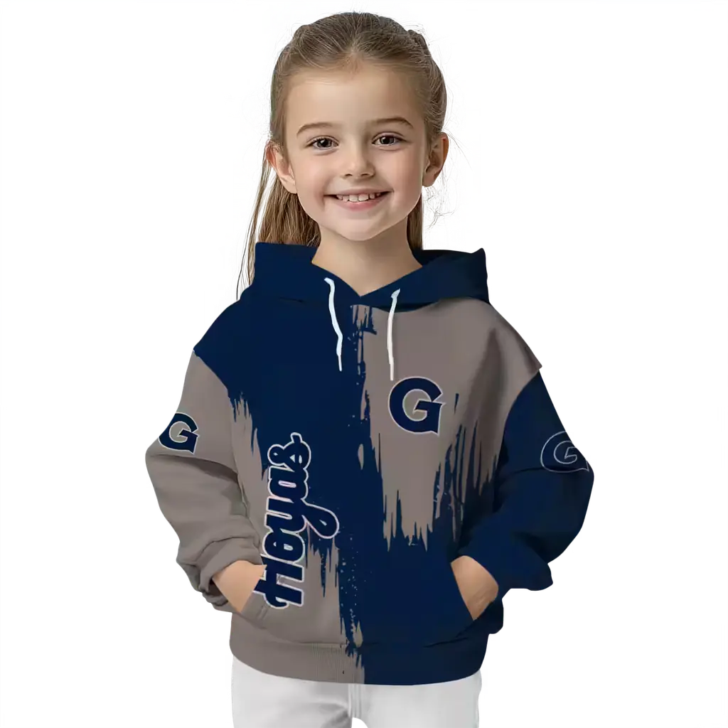 georgetown hoyas splatter effect blue hoodie top rated georgetown hoyas splatter effect blue hoodie top rated