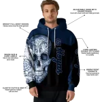 georgetown hoyas sugar skull blue black hoodie best selling