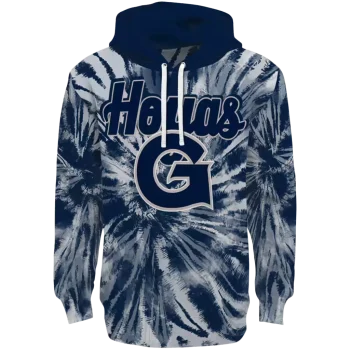 georgetown hoyas tie dye pattern blue hoodie best selling