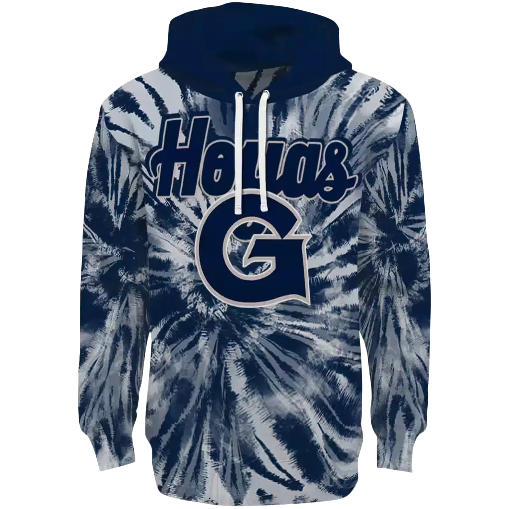 georgetown hoyas tie dye pattern blue hoodie best selling georgetown hoyas tie dye pattern blue hoodie best selling