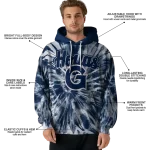 georgetown hoyas tie dye pattern blue hoodie best selling