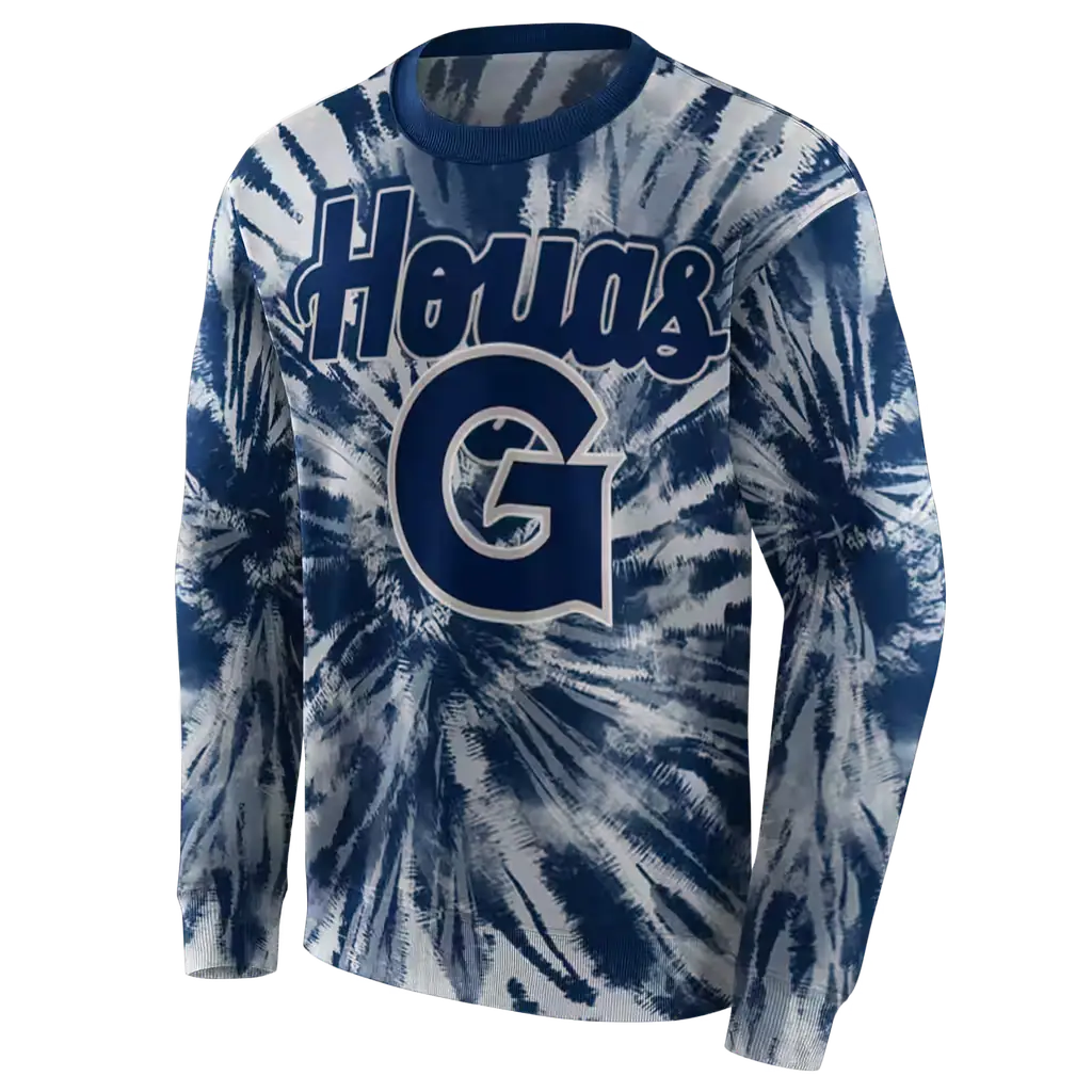 georgetown hoyas tie dye pattern blue hoodie new arrival georgetown hoyas tie dye pattern blue hoodie new arrival
