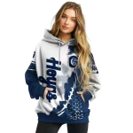 georgetown hoyas triangular pattern blue white hoodie best selling