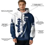 georgetown hoyas triangular pattern blue white hoodie best selling
