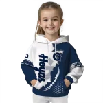 georgetown hoyas triangular pattern blue white hoodie best selling