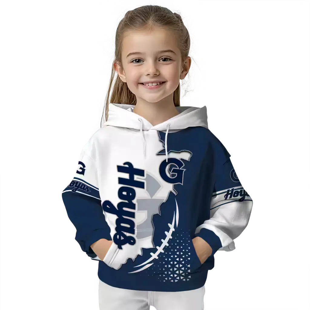 georgetown hoyas triangular pattern blue white hoodie top rated georgetown hoyas triangular pattern blue white hoodie top rated