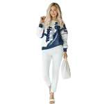 georgetown hoyas triangular pattern blue white hoodie best selling