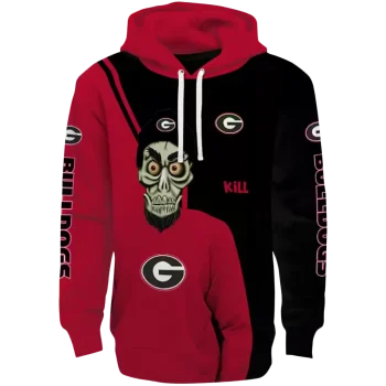 georgia bulldogs achmed skull red hoodie best selling