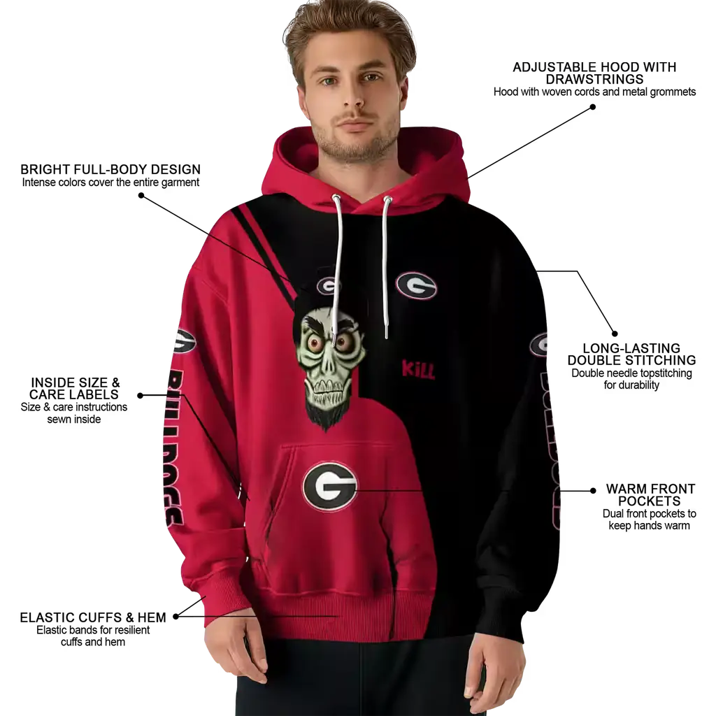 georgia bulldogs achmed skull red hoodie latest model georgia bulldogs achmed skull red hoodie latest model