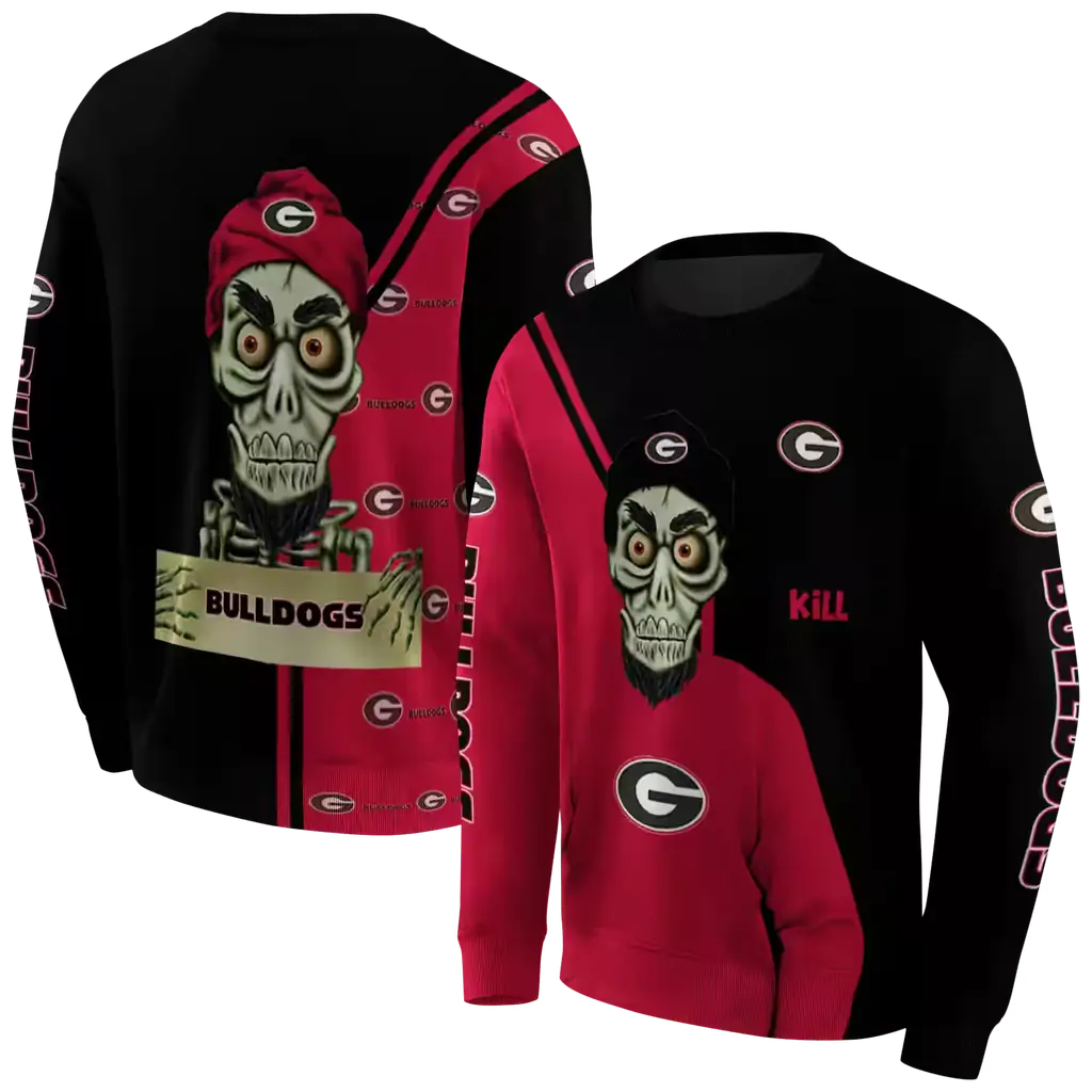 georgia bulldogs achmed skull red hoodie premium grade georgia bulldogs achmed skull red hoodie premium grade