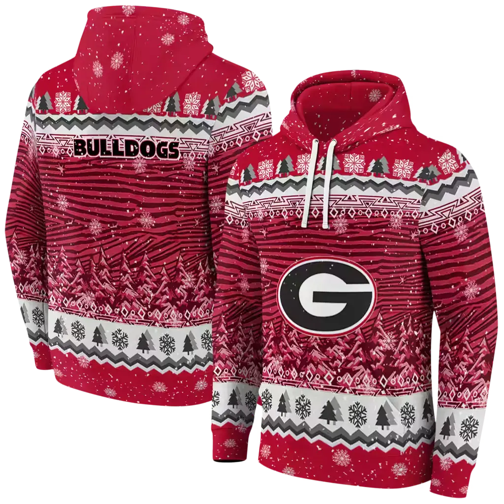 georgia bulldogs christmas trees red hoodie fashion forward georgia bulldogs christmas trees red hoodie fashion forward