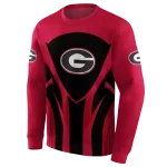 georgia bulldogs concentric lines red black hoodie best selling