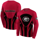 georgia bulldogs concentric lines red black hoodie best selling