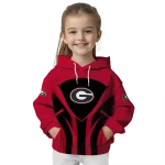 georgia bulldogs concentric lines red black hoodie best selling