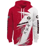 georgia bulldogs dynamic slash red white hoodie best selling