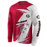 georgia bulldogs dynamic slash red white hoodie best selling