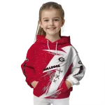 georgia bulldogs dynamic slash red white hoodie best selling
