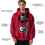 georgia bulldogs football heartbeat red hoodie best selling