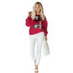 georgia bulldogs football heartbeat red hoodie best selling