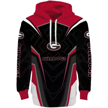 georgia bulldogs futuristic pattern red black hoodie best selling