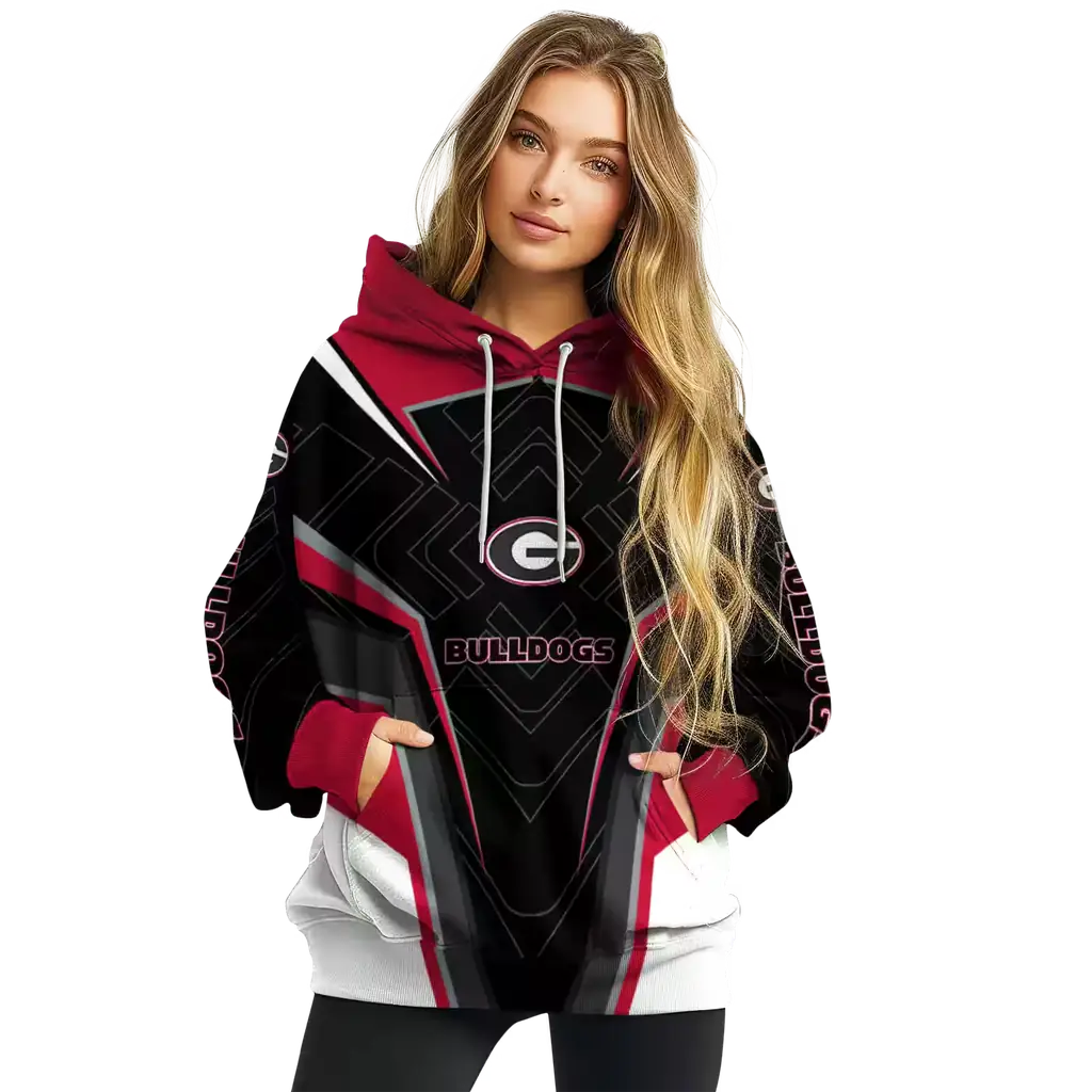georgia bulldogs futuristic pattern red black hoodie high quality georgia bulldogs futuristic pattern red black hoodie high quality