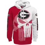 georgia bulldogs graphic punisher red white hoodie best selling
