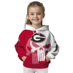 georgia bulldogs graphic punisher red white hoodie best selling