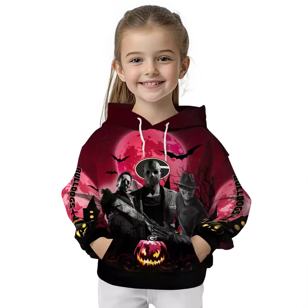 georgia bulldogs halloween vibes red black hoodie top rated georgia bulldogs halloween vibes red black hoodie top rated
