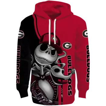 georgia bulldogs jack skellington red hoodie best selling
