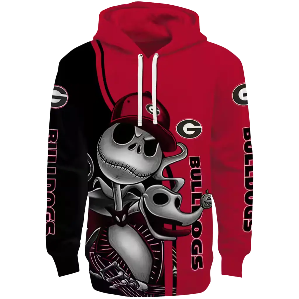 georgia bulldogs jack skellington red hoodie best selling georgia bulldogs jack skellington red hoodie best selling