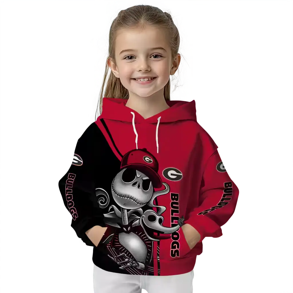 georgia bulldogs jack skellington red hoodie top rated georgia bulldogs jack skellington red hoodie top rated