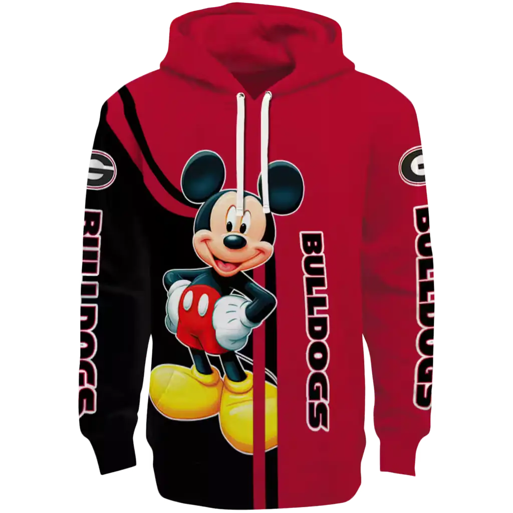georgia bulldogs mickey mouse red black hoodie best selling georgia bulldogs mickey mouse red black hoodie best selling