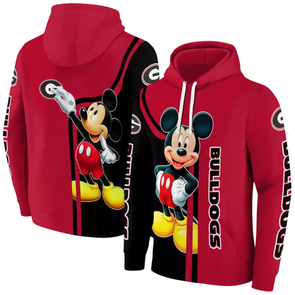 georgia bulldogs mickey mouse red black hoodie fashion forward georgia bulldogs mickey mouse red black hoodie fashion forward