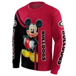 georgia bulldogs mickey mouse red black hoodie best selling