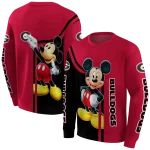 georgia bulldogs mickey mouse red black hoodie best selling