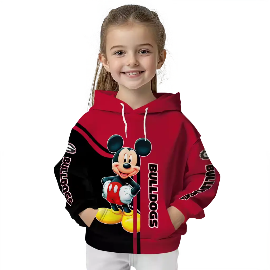 georgia bulldogs mickey mouse red black hoodie top rated georgia bulldogs mickey mouse red black hoodie top rated